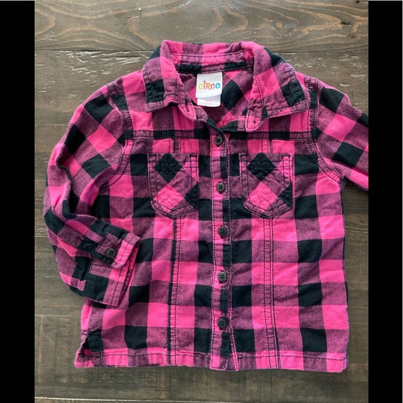 Circo Other - 4/$15 Circo pink buffalo check button down